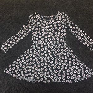 Adorable kids black with cherry blossoms dress